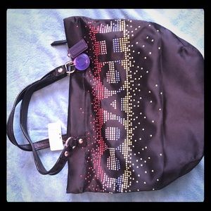 Brand new large satin Coach